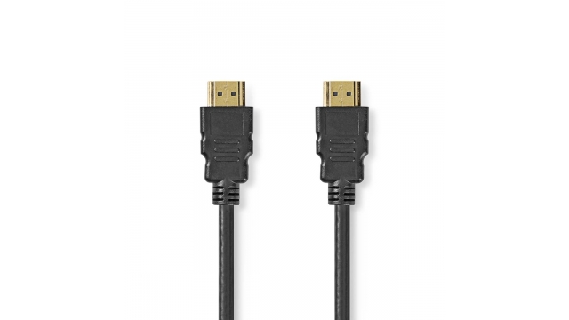 Nedis CVGL34050BK30 Premium High Speed ​​hdmi™-kabel Met Ethernet Hdmi™ Connector Hdmi™ Connector 4k@60hz 18 Gbps 3.00 M Rond Pvc Zwart Label