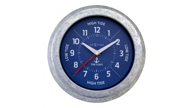 NeXtime NE-4321BL Tide Getijdenklok 22 cm Blauw/Metaal