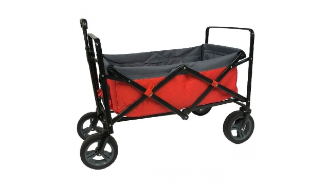 Outdoor Opvouwbare Bolderwagen Rood/Grijs/Zwart