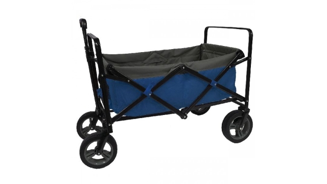 Outdoor Opvouwbare Bolderwagen Blauw/Grijs/Zwart