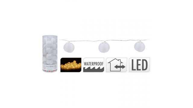 Party Lighting Waterproof LED Lampions 20 Lampjes Wit