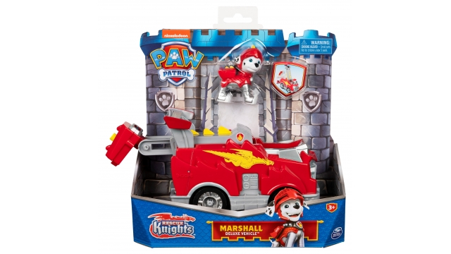 Paw Patrol Rescue Knights Marshall + Deluxe Voertuig