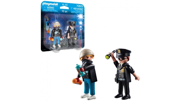 Playmobil 70822 DuoPack Politieagent en Graffiti Spuiter