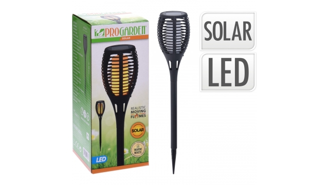 Pro Garden Solar LED Fakkel 10x58 cm Zwart