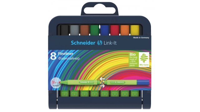 Schneider S-191298 Fineliner Link-It 0,4mm Assorti 8 Stuks