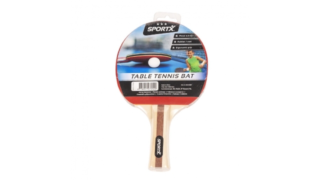 SportX Tafeltennisbat Rubber/Hout