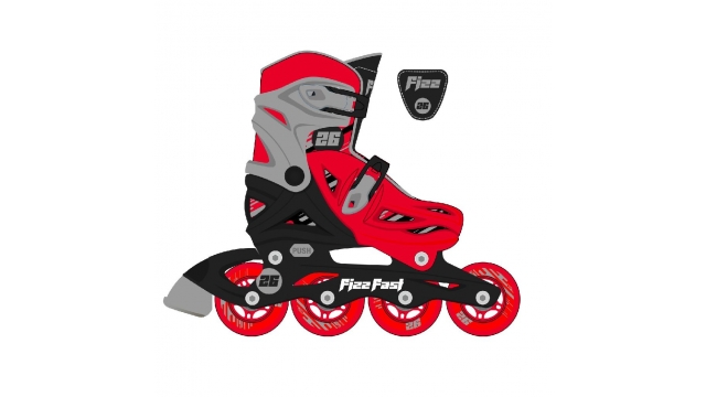 Street Surfing Fizz Fast Inline Skates M 35-38 Rood/Zwart