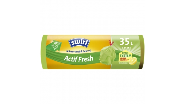 Swirl Actif Fresh Vuilniszakken met Citroengeur 35L 9 Stuks