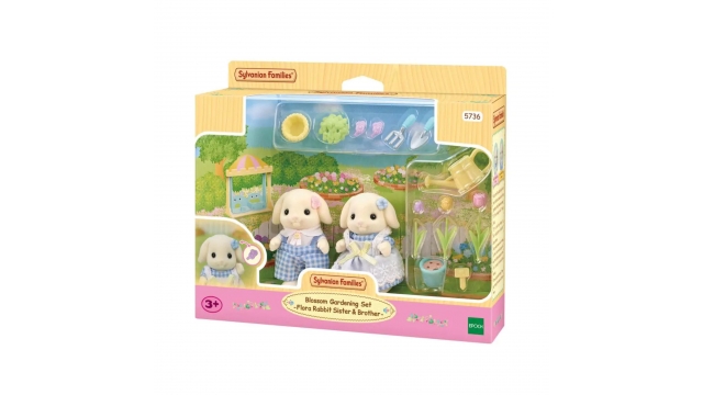 Sylvanian Families 5736 Tuin en Bloemen Hangoorkonijn Broer en Zus