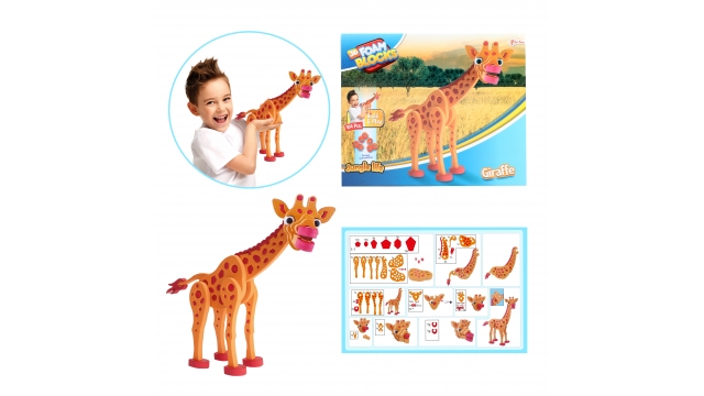 Toi-Toys 3D Puzzel Giraffe Junior 31,5 Cm Foam Oranje 104-delig