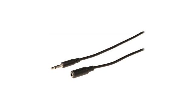 Valueline VLAP22050B20 Jack Stereo Audio Verlengkabel 3,5 mm Mannelijk - 3,5 mm Vrouwelijk 2,00 M Zwart