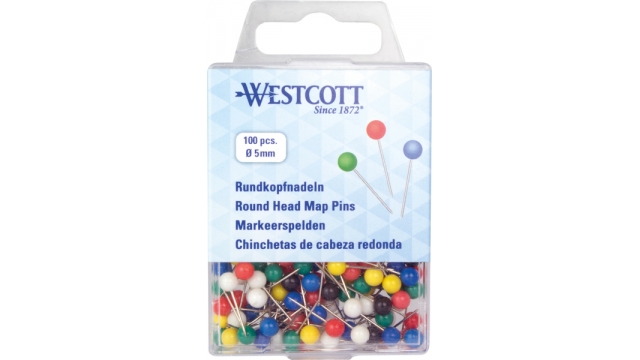 Westcott AC-E10500 Markeerspelden ø5mm Ass. Kleuren, Ø5mm X 16mm