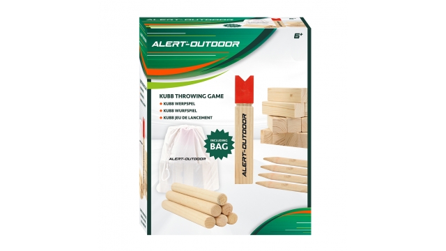 Alert Outdoor Kubb Houten Werpspel + Opbergtas