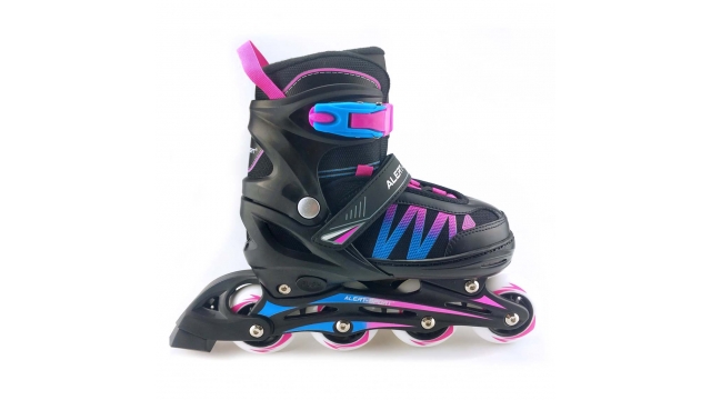 Alert Inline Skates Maat 31-34 Roze/Blauw/Zwart