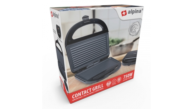 Alpina Contactgrill 750W Zwart