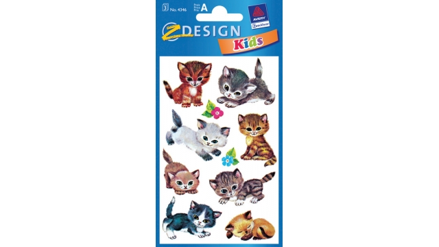 Avery AV-4346 Papieretiket Z-design Kids Pakje A 3 Vel Katten