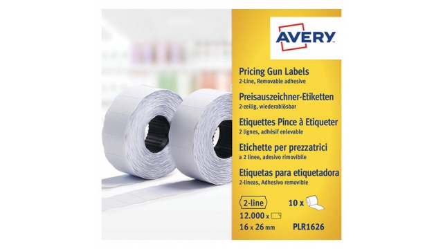 Avery AV-PLR1626 Prijstangetiketten Non-Permanent 10 Rollen Wit