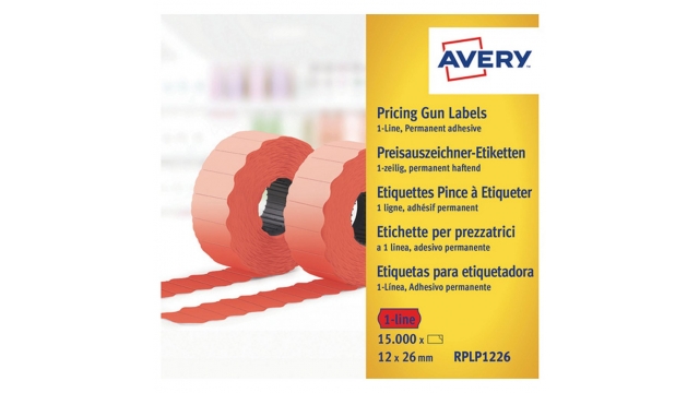 Avery AV-RPLP1226 Prijstangetiketten Permanent 10 Rollen Rood