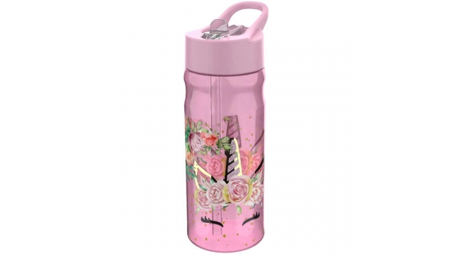 Lunch Box Waterfles Unicorn Flower 600 ml Roze