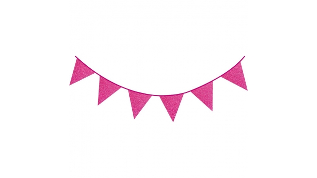 Glitterslinger 6 m Fuchsia