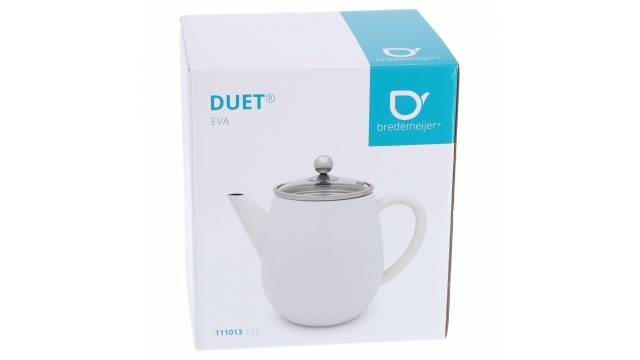 Bredemeijer Duet Eva Theepot 1.1L Wit/Glas