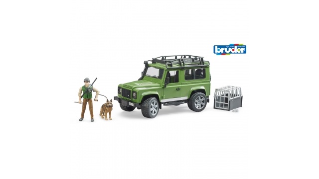 Bruder 02587 Land Rover Defender met Boswachter en Hond
