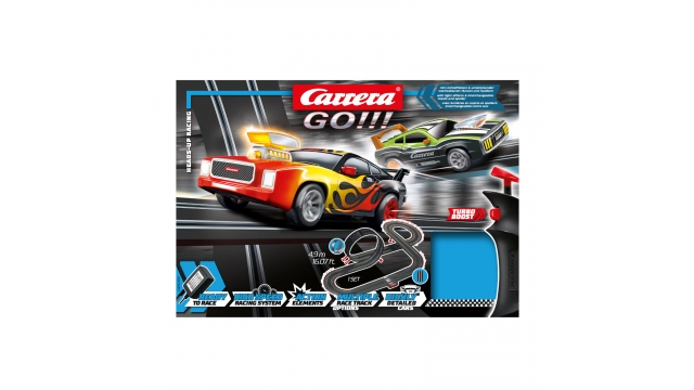 Carrera GO!!! Heads-up Racing Racebaan 490 cm + Licht