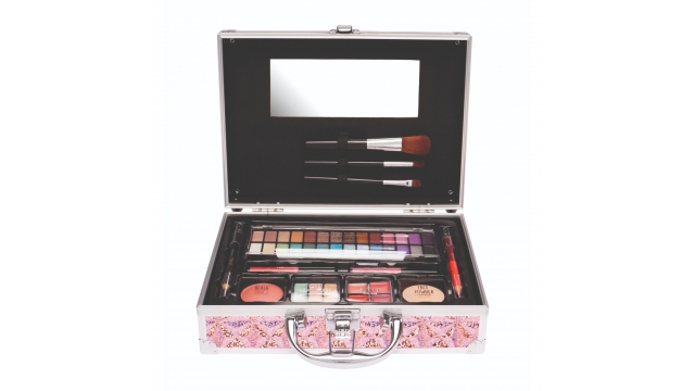 Casuelle Make-up Koffer Holografisch Roze