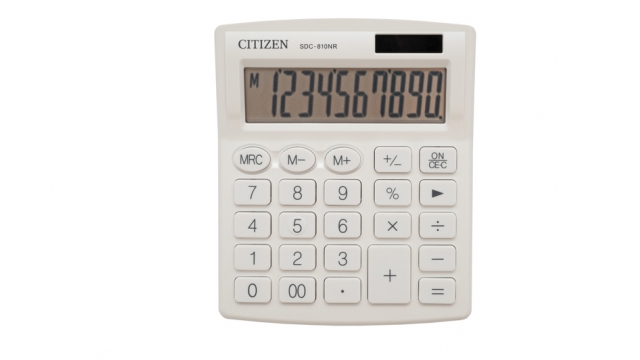 Citizen CI-SDC810NRWHE Calculator SDC810NRWHEdesktop BusinessLine White
