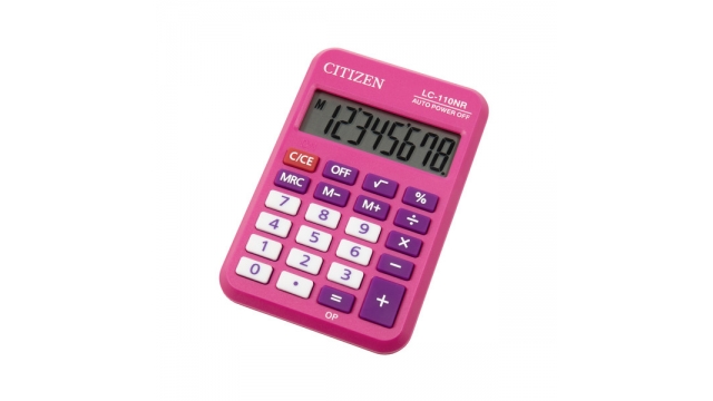 Citizen CI-LC110NR-PK Calculator Pocket Business Line, Roze