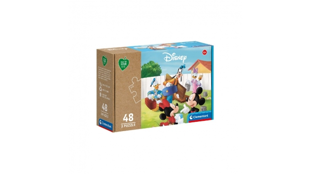 Clementoni Puzzel Disney Mickey Mouse 3x48 Stukjes