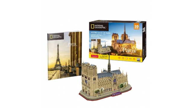 Cubic Fun National Geographic 3D Puzzel Notre-Dame Parijs 128 Stukjes