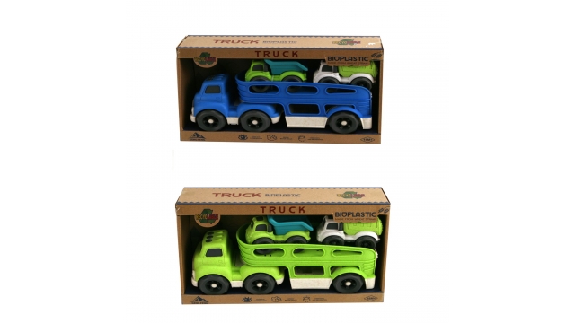 Dantoy Bioplastic Transporter + 2 Trucks Assorti