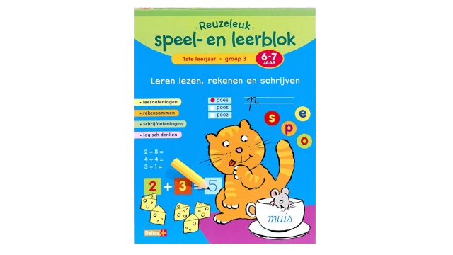 Deltas Reuzeleuk Speel- en Leerblok Leren Lezen Rekenen en Schrijven 6-7 Jaar