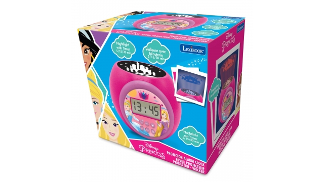 Disney Princess Projector Wekker Roze