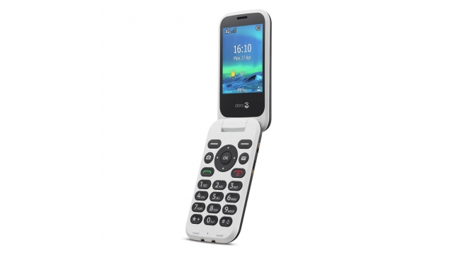 Doro 6880 4G Eenvoudige Klaptelefoon Wit/Zwart
