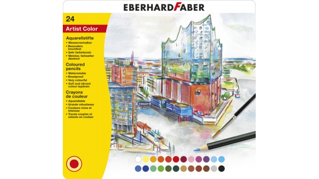 Eberhard Faber EF-516025 Aquarelpotlood Metalen Etui A 24 Stuks