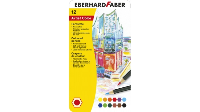 Eberhard Faber EF-516112 Kleurpotloden Metaaletui 12 Stuks