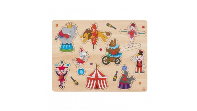 Engelhart Houten Knopjes Puzzel Circus 9 Stukjes