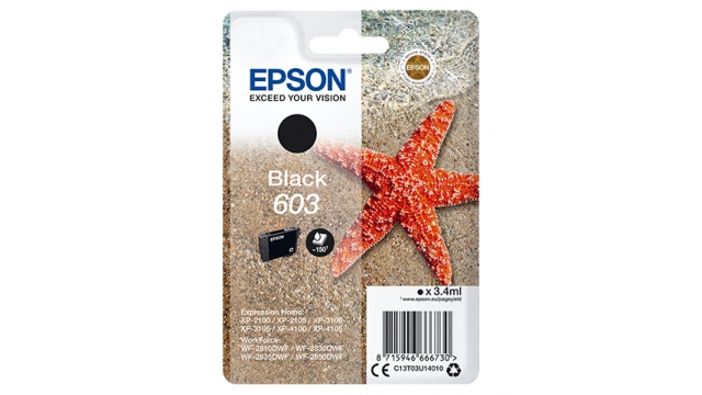 Epson T03u1 Origineel Zwart 603 3.4ml