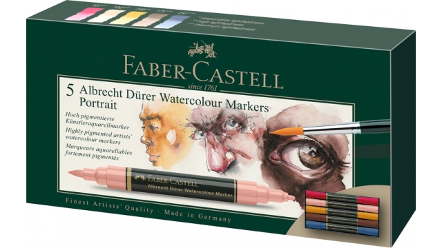 Faber Castell FC-160307 WK25Aquarel Marker FC AlbrechtDürer 5 Stuks Portrait