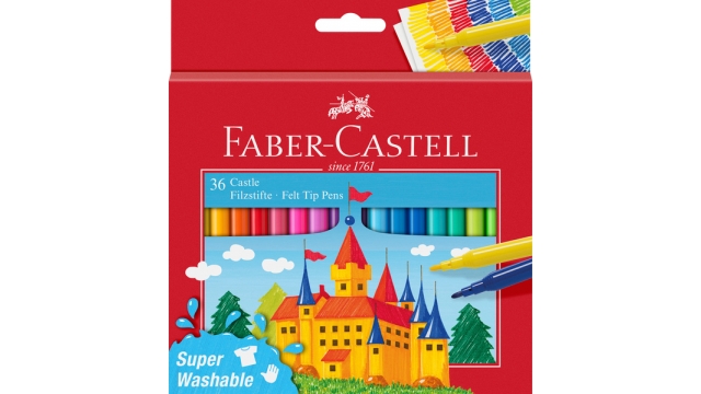 Faber Castell Viltstiften 36 Stuks Uitwasbaar Karton Etui