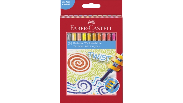 Faber Castell FC-120004 Waskrijt Draaibaar 24 Stuks