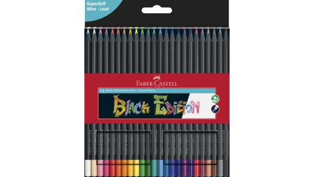 Faber Castell FC-116424 Kleurpotloden Black Edition In Etui 24 Stuks