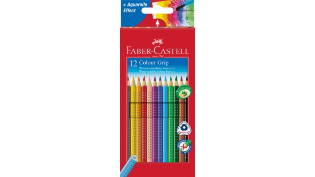 Faber Castell FC-112412 Kleurpotlood Faber-Castell GRIP Kartonnen Etui A 12 Stuks