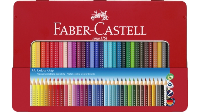 Faber Castell FC-112435 Kleurpotlood Faber-Castell GRIP Metalen Etui A 36 Stuks