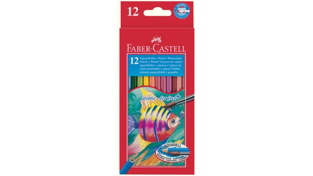 Faber Castell FC-114413 Aquarelpotlood Etui 12 Stuks + Penseel