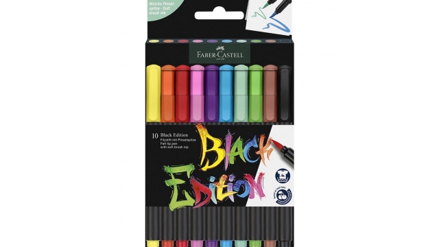 Faber Castell FC-116451 Black Edition Brushpennen 10 Stuks