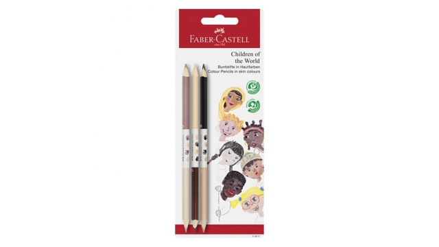 Faber Castell FC-116511 Children Of The World Bicolor Huidskleurpotloden 3-Kantig 3 Stuks