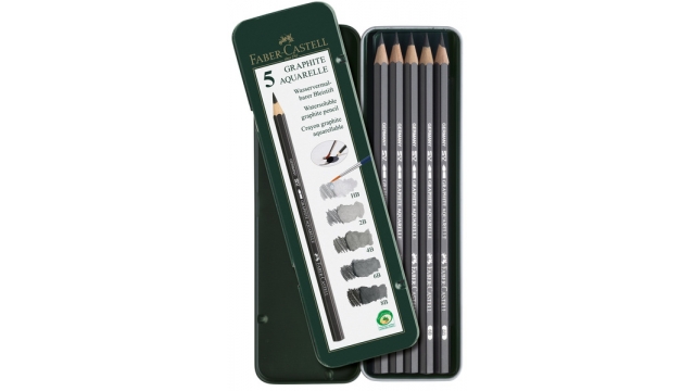 Faber Castell FC-117805 Aquarelpotlood Faber-Castell Graphite Etui A 5 Stuks